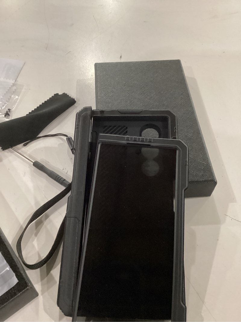Condition photo showing New/Like New for for Samsung Galaxy Z Fold 7 Case with S Pen Holder Stand, Heavy Duty Rugged Military Grade Drop Bumper Case Shock-Absorption Privacy Screen Protector Full Body Phone Case for Z Fold 7 Black