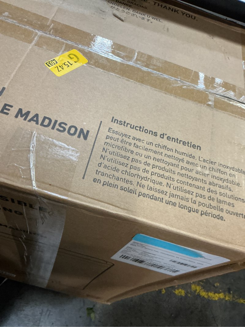 Condition photo showing Good Condition for eko madison brushed stainless 50 liter/13.2 gallon step trash can with inner liner - fingerprint resistant finish 50l brushed stainless