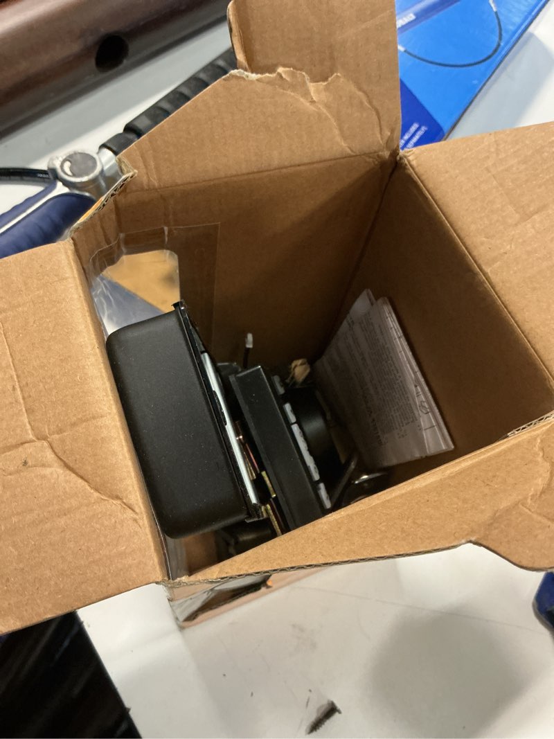 Condition photo showing As Is for  RELIABILT Bragg Matte Black Single Cylinder Electronic Deadbolt Lighted Keypad