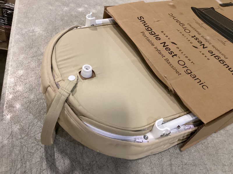 Condition photo showing New/Like New for baby delight snuggle nest bassinet, portable baby bed, for infants 0 – 5 months, organic oat