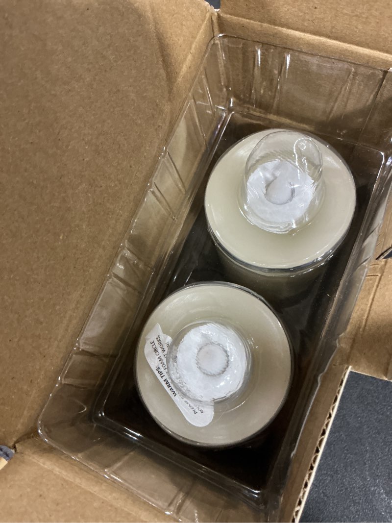 Condition photo showing New/Like New for Flameless Candles Battery Operated with Remote Timer, 3D Moving Flame Flickering, Last 400+ Hours, 2" x 4" Ivory Real Wax Electric LED Candle for Christmas Home Wedding Decor, 2 Pack 2" x 4"-2 Pack