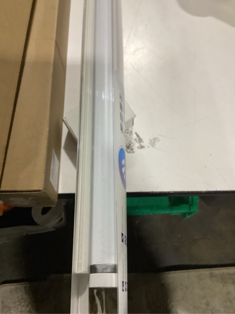 Condition photo showing As Is for allesin motorized roller blinds – rechargeable smart shades with remote & quiet motor, top/bottom aluminum rails, alexa-compatible for window (33" w x 72" h, 100% blackout cloud-patterned) 100% blackout cloud-patterned 33"w x 72"h
