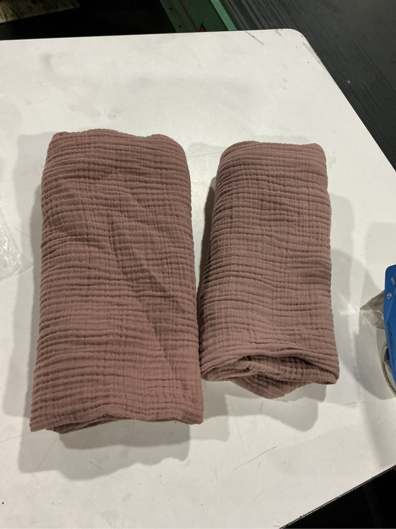 Condition photo showing As Is for organic cotton gauze sham set  standard rose