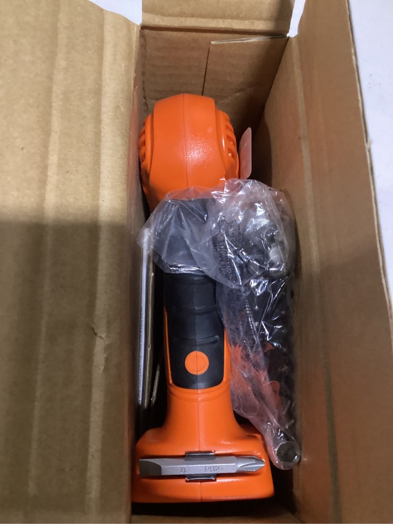 Condition photo showing Good Condition for black+decker 20v max powerconnect power drill cordless drill driver electric screwdriver with 30 piece bit set and drivers kit, battery and charger included (ld120va)