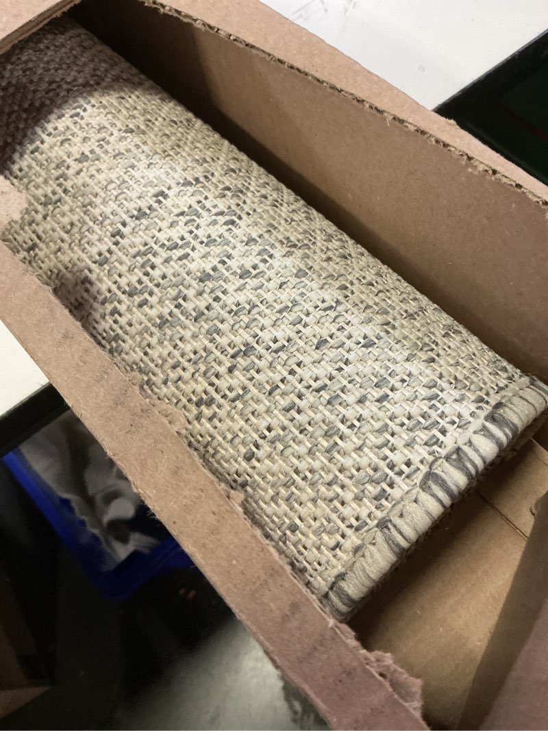 Condition photo showing Good Condition for nourison home courtyard ivory silver 4' x 6' area rug - easy clean, non shedding, bed room, living room, dining room, kitchen (4' x 6') ivory silver 1" x 1" (rectangular)