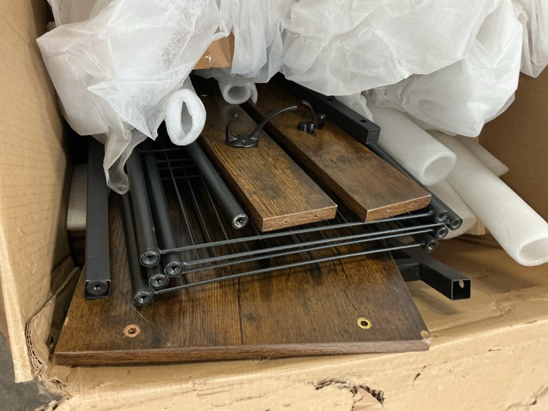 Condition photo showing As Is for HOOBRO Hall Tree, Coat Rack with Shoe Rack, 39.4” Hall Tree with Bench, 5 Tier Shoe Storage Organizer with 9 Hooks for Entryway, Closet, Sturdy, Industrial, Rustic Brown and Black BF801MT01 Rustic Brown + Black 39.4"L x 12.6"W x 74.8"H