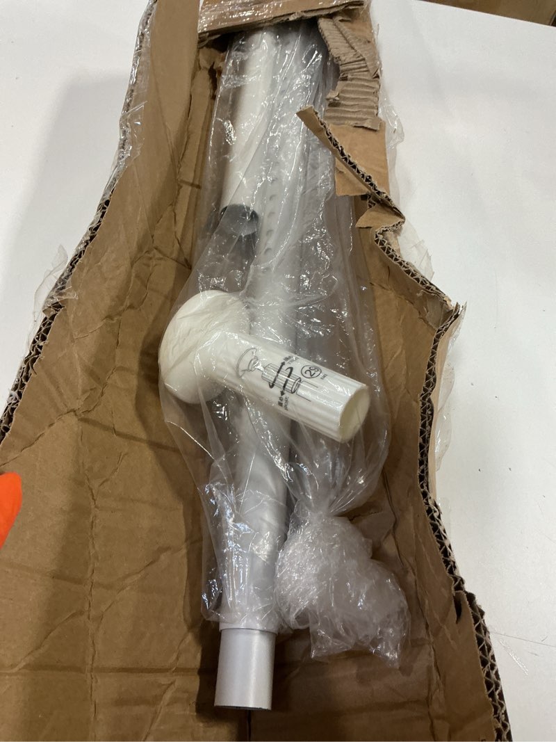 Condition photo showing As Is for Tension Curtain Rod 51-146 Inch, Long Outdoor Curtain Rod for Patio Window Bathroom, No-Drill Dual-End Adjustable Spring Shower Curtain Rod, Easy to Install Never Rust, Rod Diameter 1.26In, White White 51"-146"