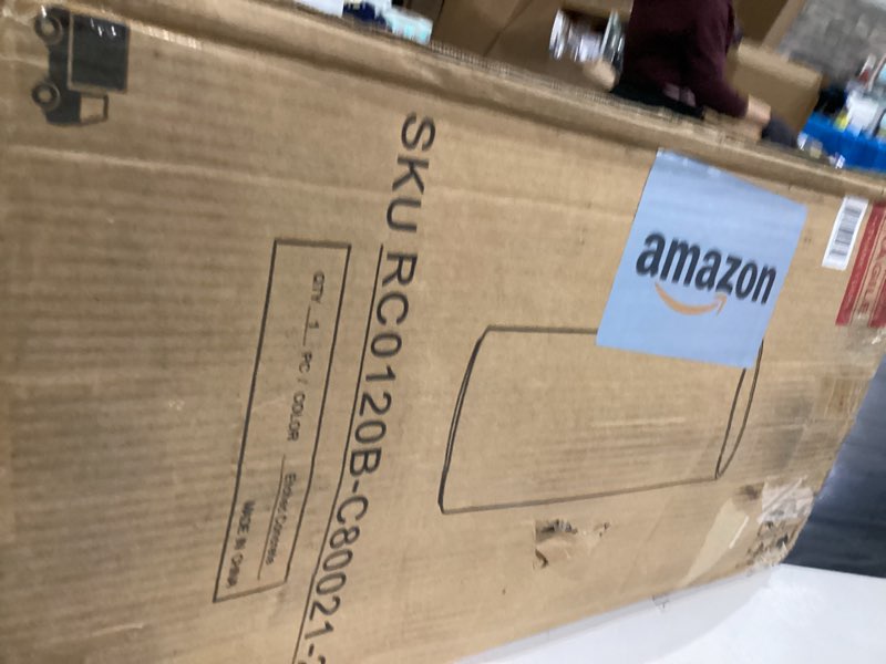 Condition photo showing As Is for Kante 23.6 Inch Tall Cylindrical Planter, Large Round Plant Pots with Drainage Hole, Made with Concrete, Suitable for Indoor Outdoor Plants, Home Decor, Weathered Concrete Weathered Concrete 23.6“H