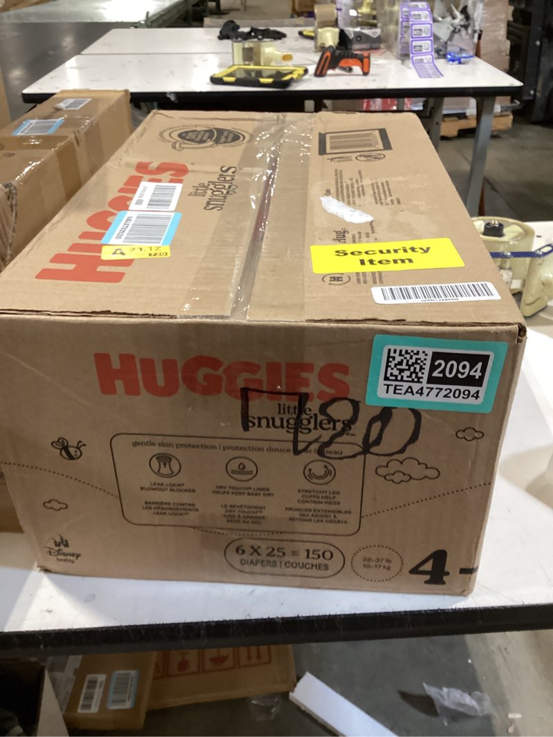 Condition photo showing New/Like New for huggies little snugglers disposable diapers - size 4 - 150ct