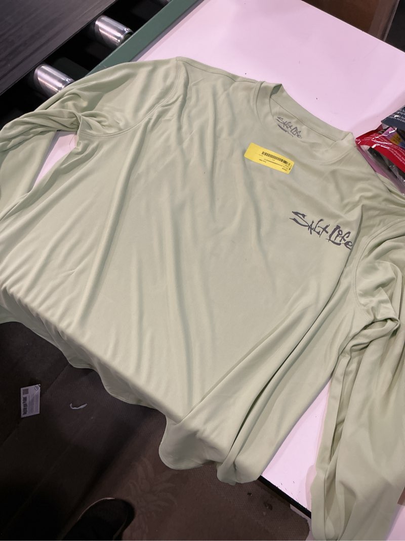Condition photo showing Good Condition for salt life men's long sleeve uv tee size l