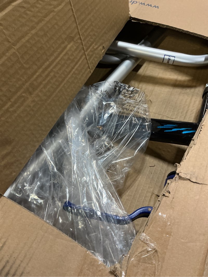 Condition photo showing As Is for Drive Medical 10226-1 Trigger Release Folding Walker, Brushed Steel