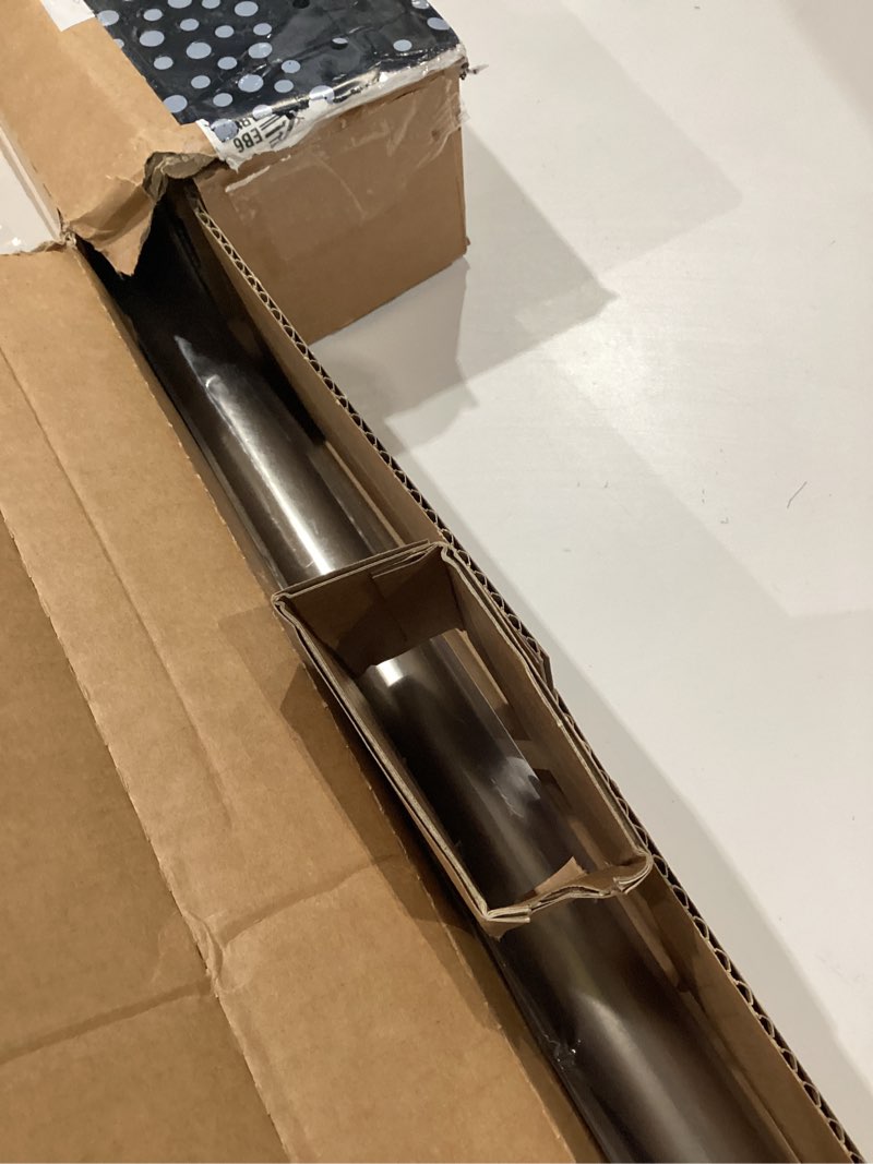 Condition photo showing Good Condition for ivilon curtain rod with ball finials - 1 inch pole. 28 to 48 inch. satin nickel 28" to 48" satin nickel