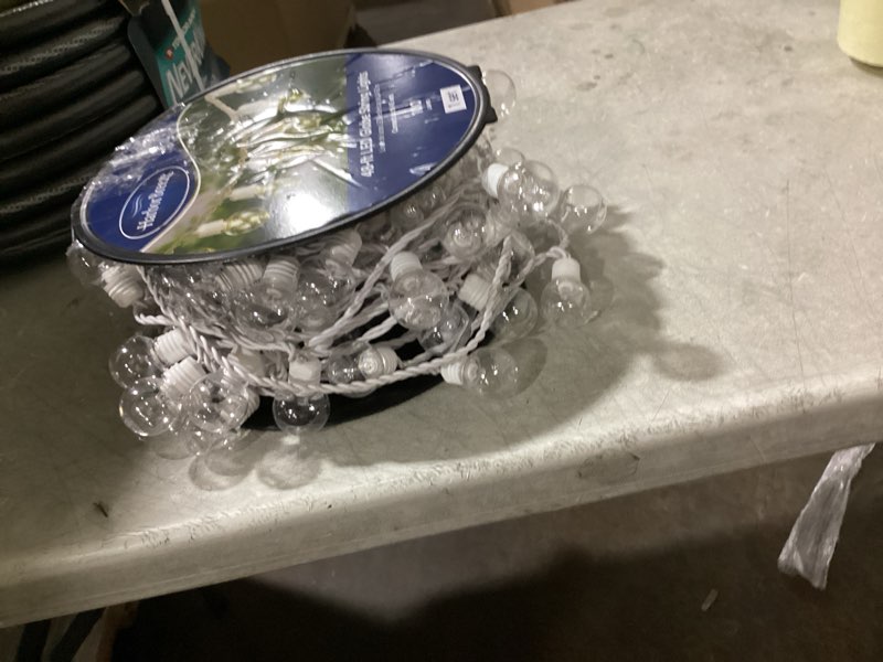 Condition photo showing Good Condition for possibly used.. similiar only one color.. 49.2ft globe string lights with 16ft extended lead & stable remote - 100 led warm white, 8 distinct modes, ip44 waterproof, ul certified, linkable for indoor outdoor wedding party decor 49.2ft warm white plug in string lights