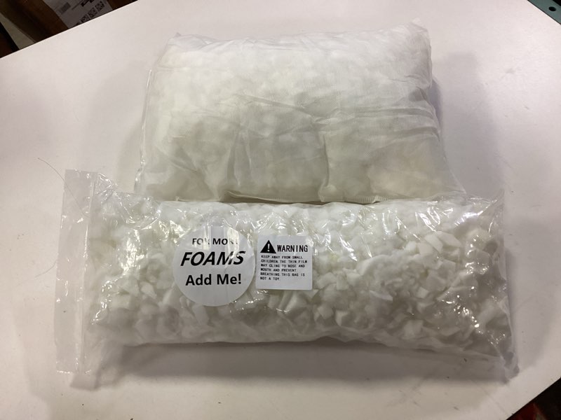 Condition photo showing As Is for Shredded Memory Foam Filling or Bean Bag Filler, Premium Beanbag Stuffing/Foam Refill for Pillow, Dog Beds Chairs Cushion, Arts Crafts, Stuffed Animals