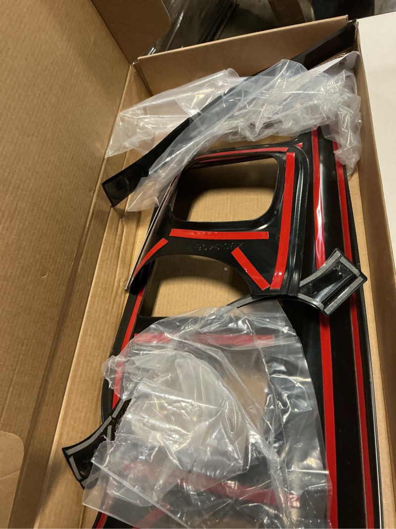 Condition photo showing As Is for jwwy for charger center consoles dash board dashboard instrument gauge cluster dash fascia trim panel garnish bezel for 2015-2026+ dodge charger interior accessories, abs bright black 5pcs