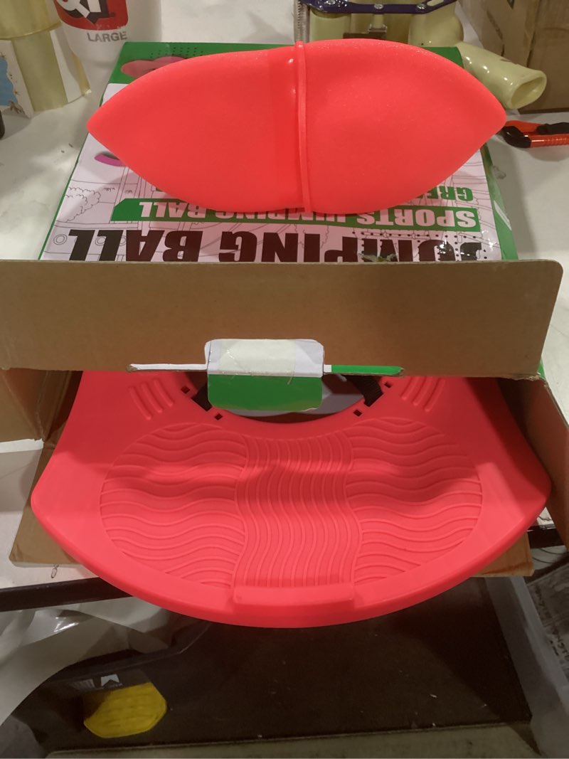 Condition photo showing Good Condition for Pogo Jumper with Handle and Ball Pump, High Jump Toy Bounce Jump Trick Board Pogo Bouncing Ball Safe and Fun Pogo Stick for Kids Boys Girls and Adults (Pink)