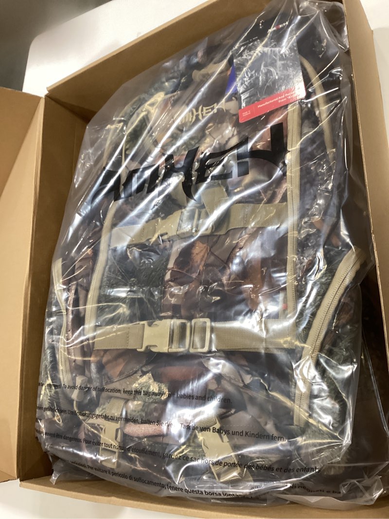 Condition photo showing Good Condition for amheh 30l branch camo silent hunting backpack with rifle and bow holder - quiet stealth daypack with quick access pockets, anti-glare pack for whitetail, turkey, mule deer