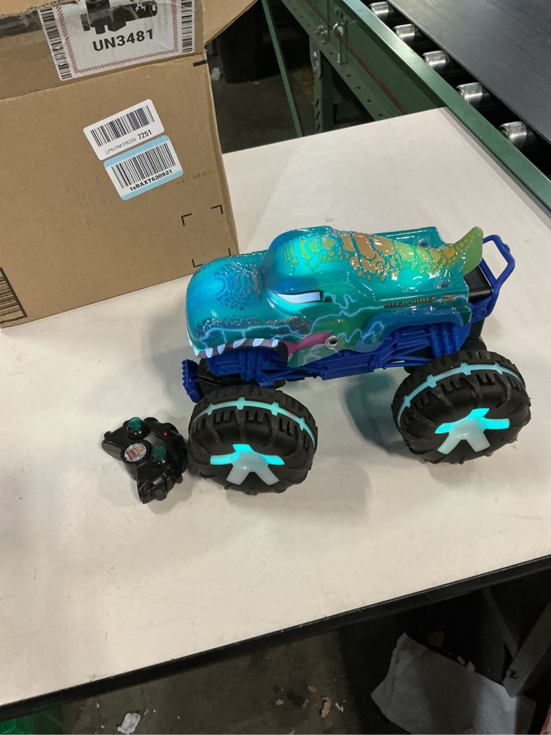 Condition photo showing Good Condition for Hot Wheels Monster Trucks 1:15 Scale Mega-Wrex Alive Battery-Powered RC Vehicle with Lights & Sounds