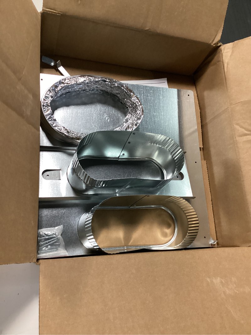 Condition photo showing Good Condition for under cabinet 4" toe kick vent ducting kit, fits 4 inch cabinet cavity, 4x10"/4x12" & 6" round floor vents, redirects airflow, improves ventilation and hvac efficiency for kitchen & bathroom