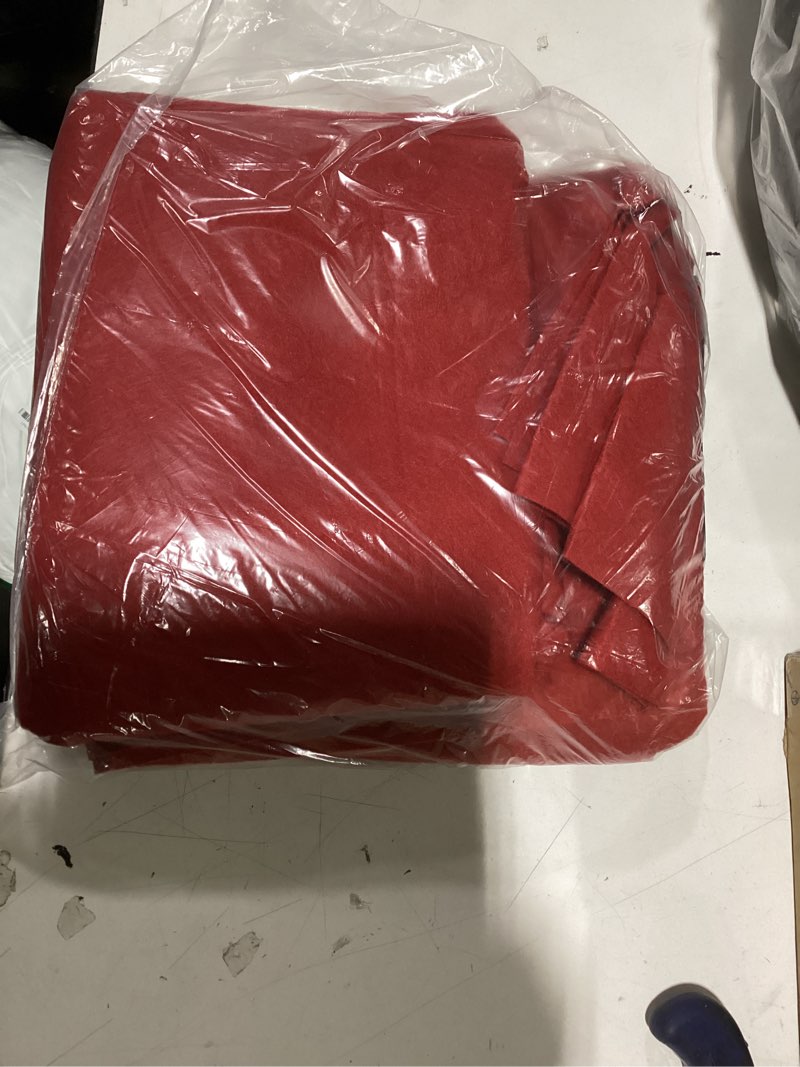 Condition photo showing Good Condition for red carpet runner for party, 2.6x15 ft, 130 gsm felt non-woven fabric, hollywood red carpet for event, aisle runner for wedding ceremony, movie theme party decorations, red runway rug for prom bright red 2'8" x 15' (runner)