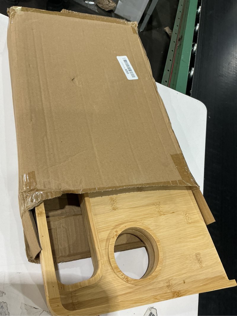 Condition photo showing Good Condition for medical king walker tray table with cup holder mobility table tray for folding walkers foldable, portable multipurpose bamboo tray for eating, crafts, laptops medical equipment accessories - 21x16"