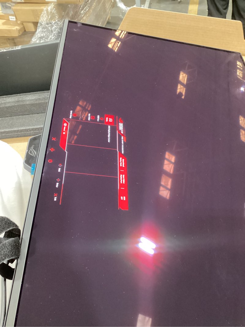 Condition photo showing Good Condition for ASUS ROG Swift 32” 4K OLED Gaming Monitor (PG32UCDM) - UHD (3840 x 2160), QD-OLED, 240Hz, 0.03ms, G-SYNC Compatible, Custom Heatsink, Graphene Film, 99% DCI-P3, True 10-bit, 90W USB-C 32" OLED 4K 240Hz UHD G-SYNC