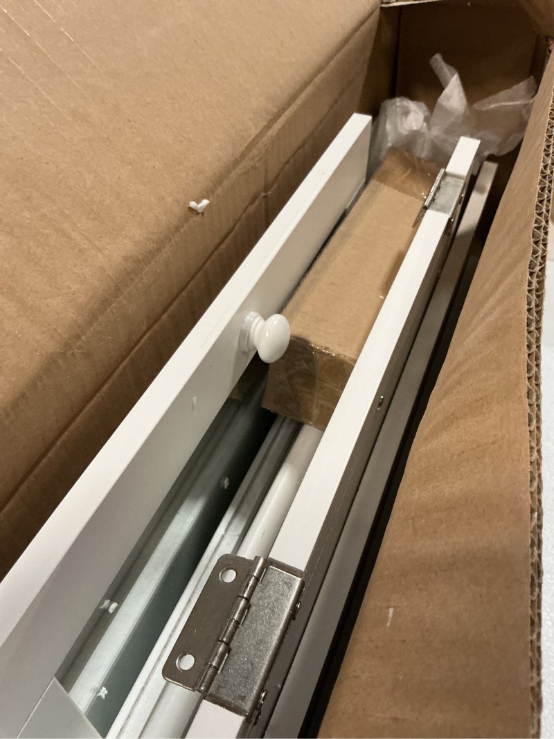 Condition photo showing As Is for TaoHFE Medicine Cabinet, Medicine Cabinets for Bathroom with Mirror 2 Doors 3 Open Shelf, Bathroom Cabinet Wall Mounted Wooden Storage Over Toilet Laundry Room Kitchen White With Mirror