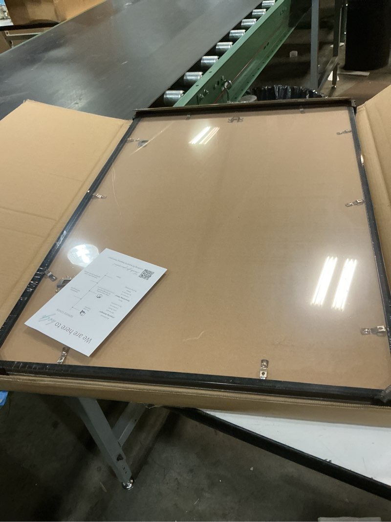 Condition photo showing New/Like New for lavie home 20x30 picture frame for wall display, 20x30 black picture frame with hd plexiglas, 20 x 30 poster frame 1 pack, display frame for vertical or horizontal, classic collection black 20x30 1
