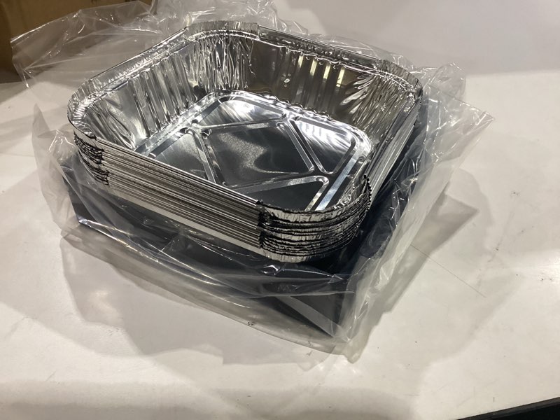 Condition photo showing New/Like New for hisencn grill drip pan for chargriller 5050 5650, catch pan replacement porcelain steel grease collection pan with 15 pack aluminum foil drip pan, grease tray liner