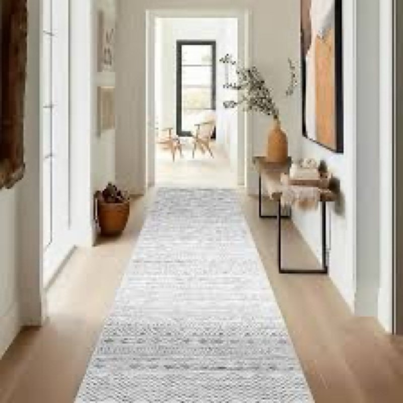 Megabarn Thick Cushioned Entryway Runner Rug, 2x6ft Washable Hallway Runner Rug Kitchen Rug with Sof