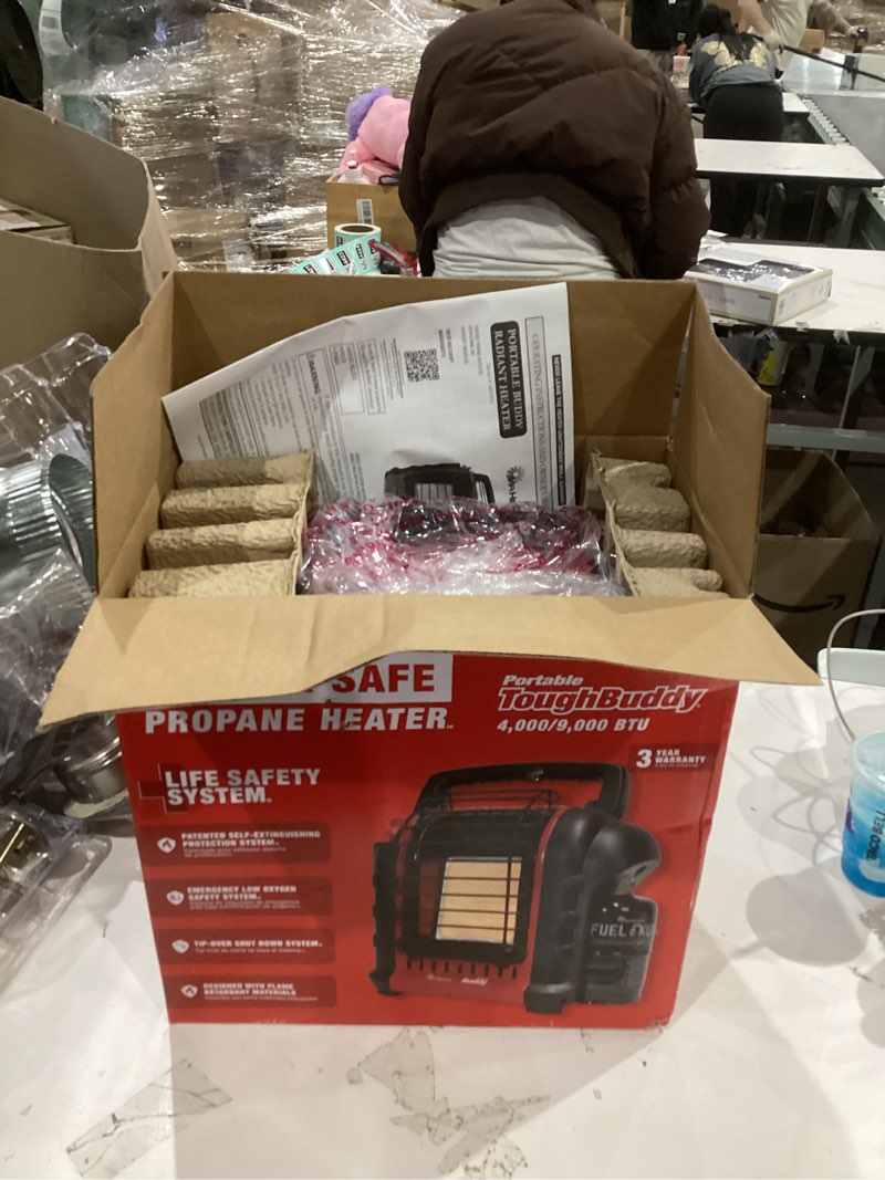 Condition photo showing As Is for mr heater portable tough buddy 4 000 to 9 000btus