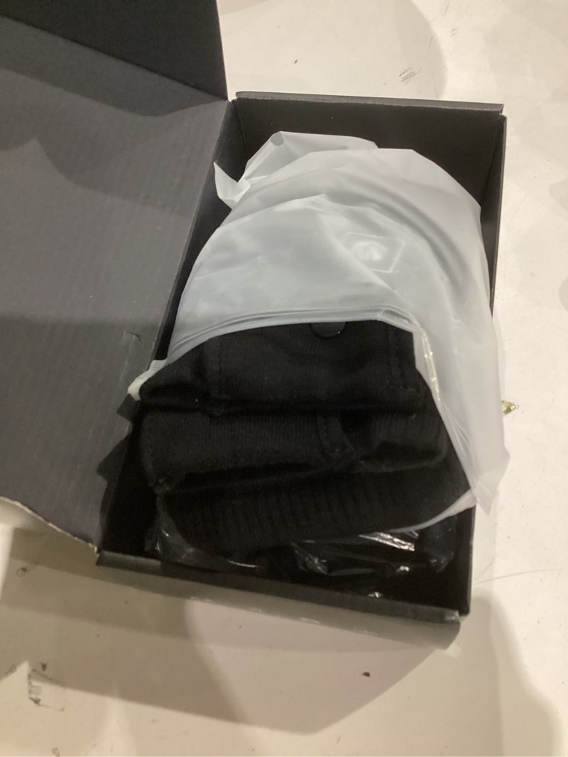 Condition photo showing As Is for heated socks for men women 9v constant voltage battery rechargeable washable with app control small black
