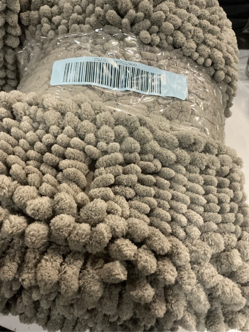 Condition photo showing As Is for mainstays basic chenille noodle bath rug  2 pcs