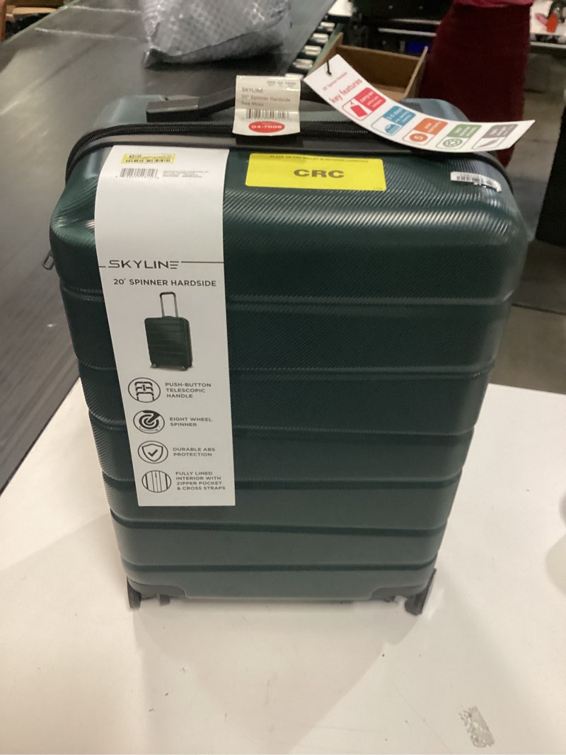 Condition photo showing New/Like New for similar olixis 20 inch carry-on luggage, hardside suitcase with spinner wheels, lightweight abs hard shell travel luggage, tsa approved lock, expandable small suitcase for business & travel–black black 20 in