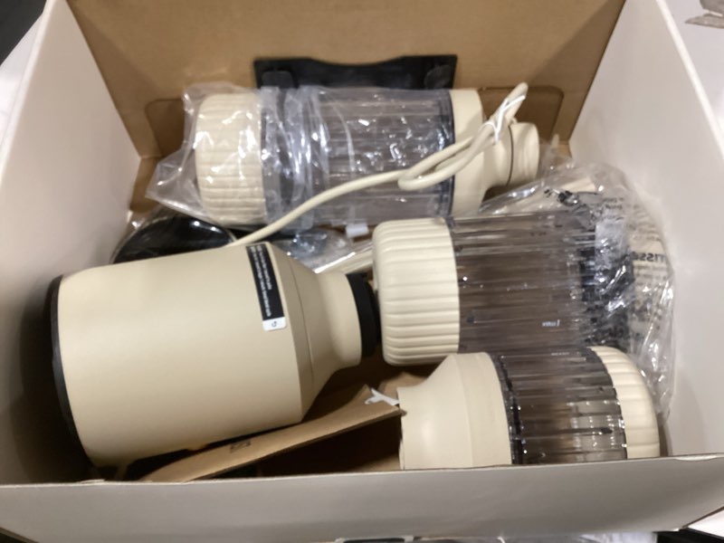 Condition photo showing Good Condition for Beast Mega 1200 Plus | Premium Countertop Blender | Smoothies, Shakes, Sauces, Dips, Soups | Blends Ice and Frozen Fruit | XL Vessel | With Extra Vessels, Straw System | 1200W | (Sand, 120V) Sand Mega 1200 Plus