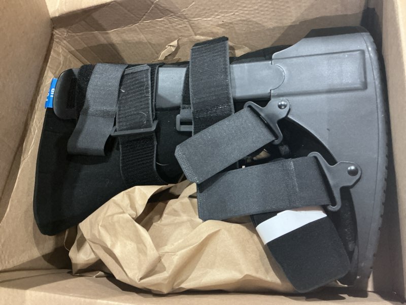 Condition photo showing As Is for otc high top adjustable air cast walker boot, black, delux tall/small black (delux tall air fit) small