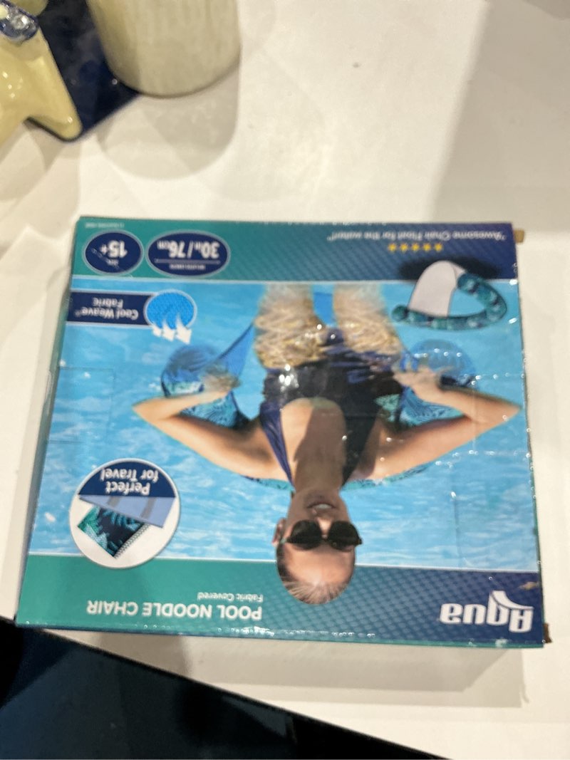Condition photo showing New/Like New for aqua-leisure luxury noodle pool chair, with soft cool weave mesh fabric
