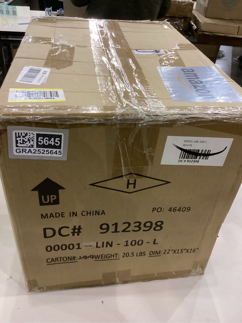 Disposable Isolation Gowns - White Level 2 PPE Gowns Disposable - Knee-Length, Non-Woven, Fluid-Resistant Gowns, Latex Free (60, L) 60 L