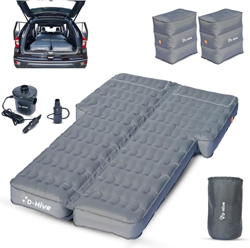 D-Hive Unbeatable Durability SUV Air Mattress for Car Camping, Durable Extra Thick 300D Oxford Fabri