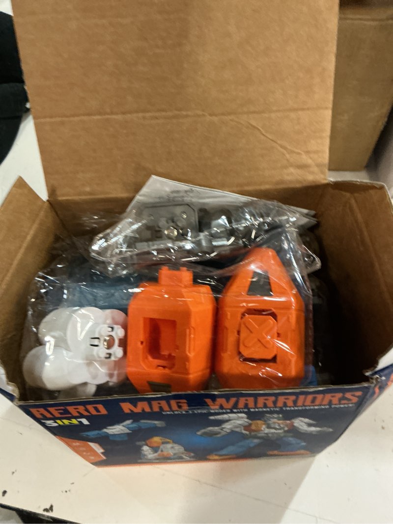 Condition photo showing New/Like New for 3-in-1 magnetic transforming robot toy