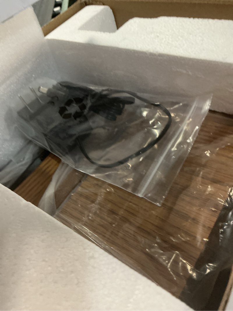 Condition photo showing New/Like New for Vinyl Record Player with External Speakers BT 5.3 Wireless Turntable Portable with 3 Speed USB Vintage Wooden Golden