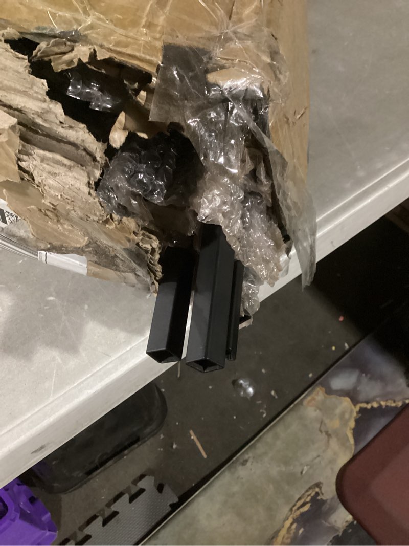 Condition photo showing Good Condition for 16-Pack Wrought Iron Balusters for Staircase, Hollow Single Basket with Double Twist 1/2" Square Metal Balusters with 32Pcs Baluster Swivel Shoes 16 pack Baluster