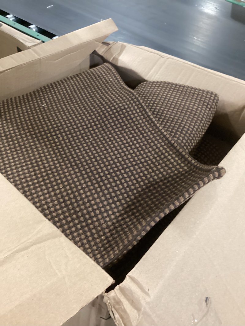 Condition photo showing As Is for kozyfly long runners for hallways 3x12 ft washable kitchen runner non slip rubber backed hallway rugs cotton entryway runner rug floor carpet for indoor hall, backdoor, kitchen, reddish brown/coffee 3' x 12' (runner) reddish brown/coffee