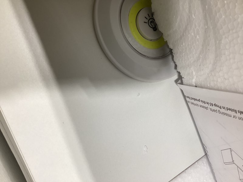 Condition photo showing New/Like New for Versatile 7 Tier Wall Shelf Unit,White Lack Wall Shelf,Display Floating Shelf with LED Remote Control Light 7 Tier White