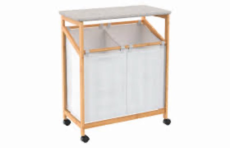 ClosetMaid Bamboo Laundry Hamper Storage Cart