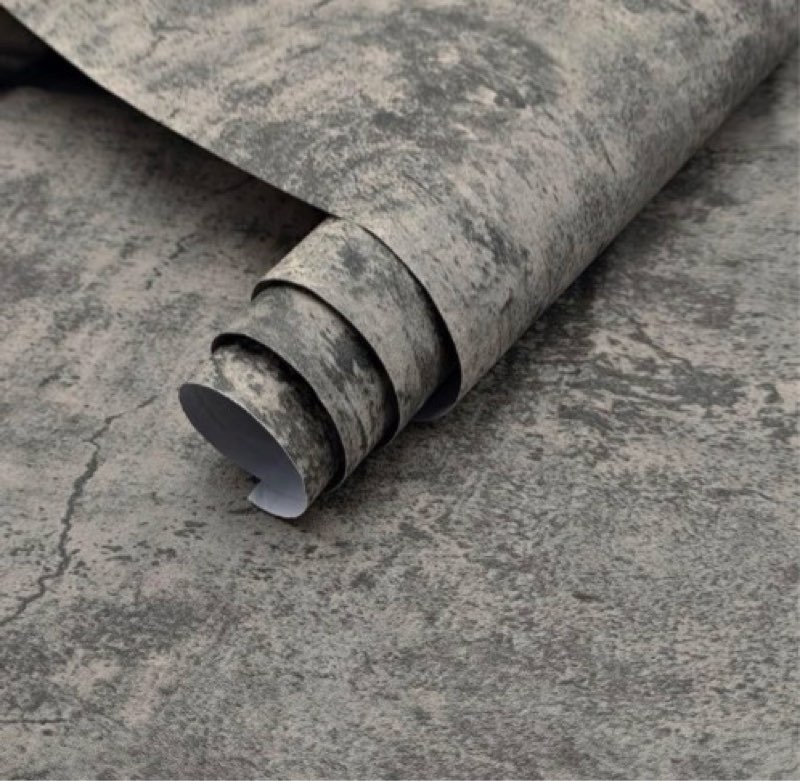 16"×354" Extra Thick Light Grey Concrete Wallpaper Peel and Stick 3D Faux Concrete Cement Contact Paper DIY Industrial Matte Textured Vinyl Wrap Removable Wall Sticker Bedroom Basement Garage