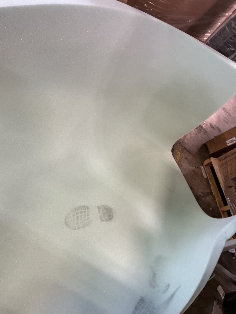 Condition photo showing As Is for Best Price Mattress 2-inch Ventilated Gel Memory Foam Topper - Twin, Dorm Essentials, Blue Twin 2 Inch