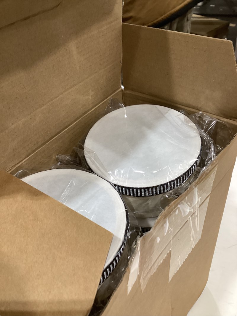 Condition photo showing New/Like New for 12 Pcs Tambourine Drum Bulk for Adults Hand Held Percussion Gift Operation Christmas Bulk Items Wood Metal Jingles Musical Educational Drum Instrument for Church Wedding Party Games(White) 4 Inch White