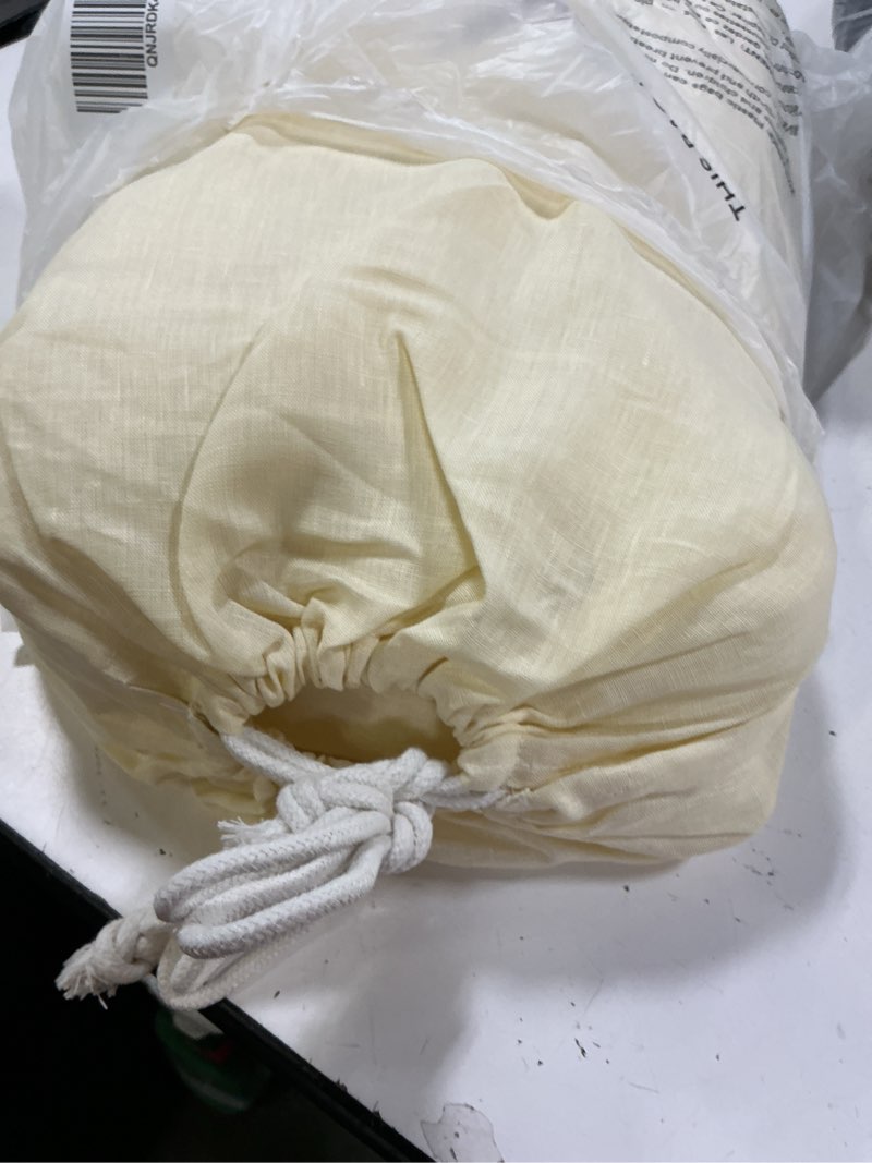 Condition photo showing Good Condition for european linen duvet cover set, full/queen, butter yellow