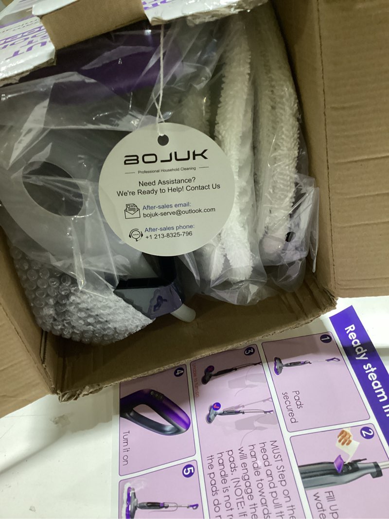 Condition photo showing Good Condition for Scrub & Steam Mop with Rotating Mop Pads, LED Headlights, 6 Scrub Pads, Large Tank, Swivel Steering, Effortless Scrubbing Hard Floor Cleaner Upgraded Black